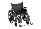 NOVA - Model 5240SE - 24inch Steel Wheelchair w/ Detachable Desk Arms & Elevating Leg Rests