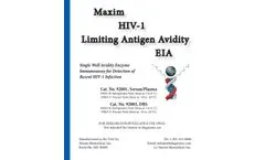 Maxim - Model 92001 - 192 Tests HIV-1 Limiting Antigen Avidity (LAg-Avidity) EIA Kit - Brochure
