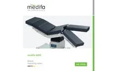 Medifa - Model 6000 - Mobile Electrohydraulic Operating Table - Brochure
