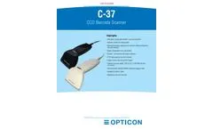 Opticon - Model C-37 - Cabled CCD Barcode Scanner - Brochure