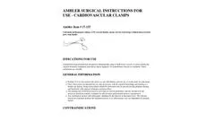 Ambler Surgical - Model 17-155 - Castaneda Multi-Purpose Clamp, 4 3/4 Inch - Manual