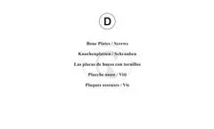 Model D-124-00 - Bone Plates / Screws - Brochure