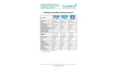 Breathing System Filter Technical Parameters - Catalogue