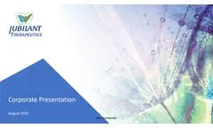 Jubilant Therapeutics - Corporate Presentation