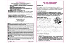 Electro-Medical - Model PRO - PA STD - Advantage Standard Pocket Aneroid Sphygmomanometer - Brochure