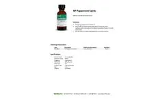 Nature Plus - Model NP - Peppermint Spirits Essential Oil - Datasheet