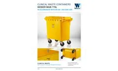 Clinical / Hospital Waste Containers 240-1100 L - Datasheet