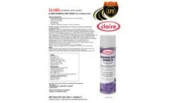 Claire - Model CL-1003 - Disinfectant Spray Q - Lavender Scent - 12 x 20 oz Cans/Case - Brochure