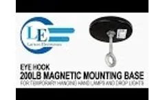 200lb Magnetic Mounting Base with Eye Hook for Temporary Hanging Hand Lamps and Drop Lights Video