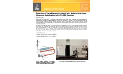Detection of Trace Elements in High-Purity Sulfuric Acid Using Ultrasonic Nebulization with ICP-AES Detection - Application Note