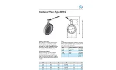Model Type BKCO - Container Valve - Brochure