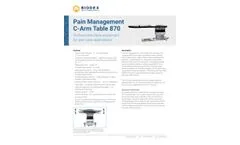 Pain Management C-Arm Table 870 - Data Sheet