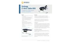 Urology C-Arm Table 800 - Data Sheet